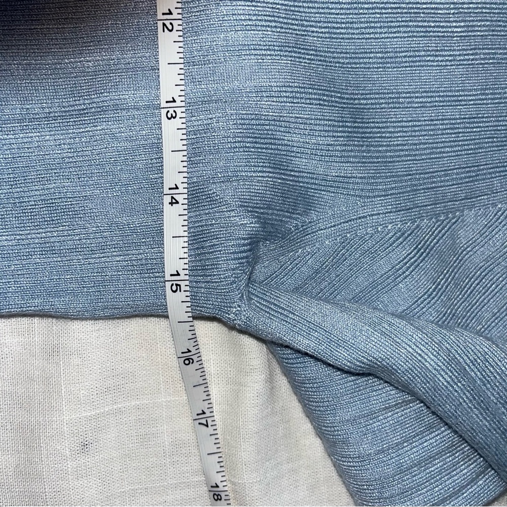 Garage Light Blue Ribbed Knit Top - Picture 10 of 11